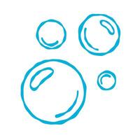 water bubbel tekening. water bubbel illustratie met hand- getrokken tekening tekenfilm stijl vector, zuurstof bubbels in water.vector illustratie vector