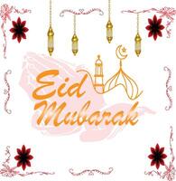 wensen eid mubarak vector