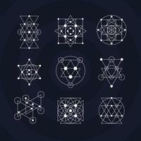 heilige geometrie symbolen vector