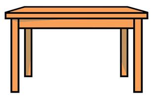 houten tafel geïsoleerd illustratie, tafel houten huis modern decoratie meubilair vector