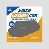 luxe auto wassen Promotie sociaal media post sjabloon vector