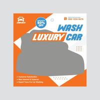 luxe auto wassen Promotie sociaal media post sjabloon vector