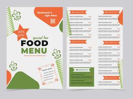 restaurant menu ontwerp en vector brochure sjabloon
