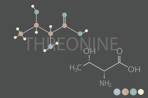 threonine moleculair skelet- chemisch formule vector