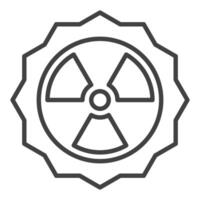 zon straling vector radioactief icoon of symbool in schets stijl