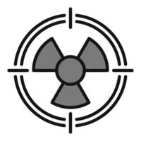 straling doel doel vector radioactief risico gekleurde icoon of symbool