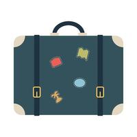 pictogrammen bagage. vlak stijl zomer reizen koffer. koffers en rugzakken. vector illustratie vakantie.