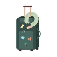 pictogrammen bagage. vlak stijl zomer reizen koffer. koffers en rugzakken. vector illustratie vakantie.