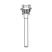 kawaii hand- getrokken pen met schattig kikker in shorts Aan de pet met tekening schets. kinderen bal inkt pen met pad gezicht voor tekening en schrijven. terug naar school- levering. schrijfbehoeften voor studie, werk clip art vector