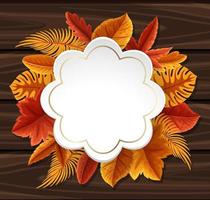 herfst gebladerte frame sjabloon vector