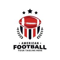 Amerikaans Amerikaans voetbal logo ontwerp. Amerikaans Amerikaans voetbal embleem en ontwerp insigne vector