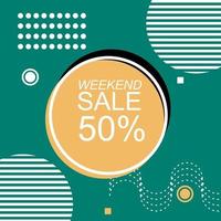 weekendverkoop banner social media bericht vector