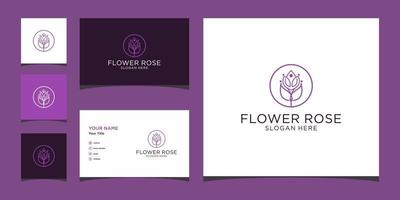 bloem logo ontwerp vector