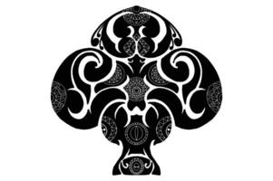 zwart Klaver ornament vector