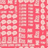 vector naadloze patroon van harten en geschenken met gefeliciteerd verklaring van liefde op Valentijnsdag 14 februari. achtergrond voor uitnodigingen, behang, inpakpapier en scrapbooking
