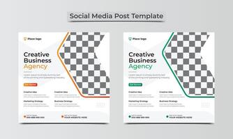 creatief bedrijf agentschap sociaal media post banier ontwerp sjabloon. vector illustratie.