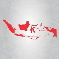 indonesië kaart met vlag vector