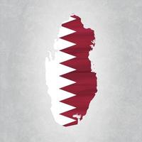 kaart van qatar met vlag vector