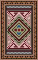 inheems patroon kamer decoratie tapijt driehoek en cirkel geometrie vector