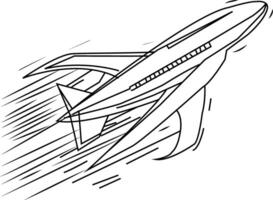 vliegtuig illustratie Aan wit achtergrond vector