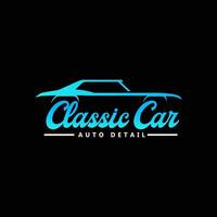 klassiek auto auto detail logo sjabloon vector