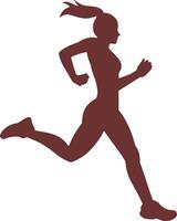vrouw rennen illustratie vector