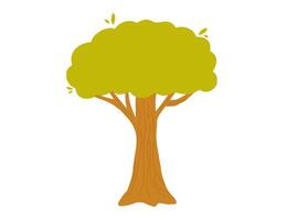 groen boom icoon. vlak tekenfilm fabriek geïsoleerd Aan wit vector