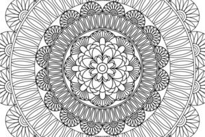 mandala kleur bladzijde voor kinderen en volwassenen bladzijde voor ontspanning en meditatie. circulaire patroon. decoratief ornament etnisch oosters stijl. lijn kunst tekening kleur bladzijde. illustratie vector