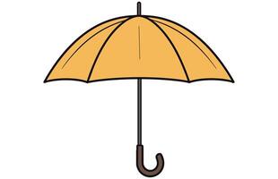 paraplu vlak illustratie, tekenfilm paraplu icoon, kleurrijk Open paraplu . vector