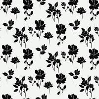 modieus monochroom bloemen patroon naadloos trendy. illustratie vector