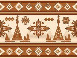 inheems Amerikaans Indisch ornament patroon meetkundig etnisch textiel structuur tribal aztec patroon Navajo Mexicaans kleding stof naadloos decoratie mode vector