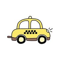 taxi auto in tekening stijl. illustratie, vector