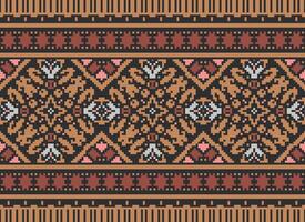 Amerikaans etnisch inheems patroon.traditioneel navajo, azteken, apache, zuidwest en Mexicaans stijl kleding stof patroon.abstract motieven Patroonontwerp voor stof, kleding, deken, tapijt, geweven, omslagdoek, decoratie vector