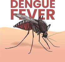 illustratie van dengue koorts mug vector