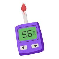 diabetes bloed met glucometer vector