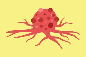 kanker cel groei. kanker ziekte concept vector