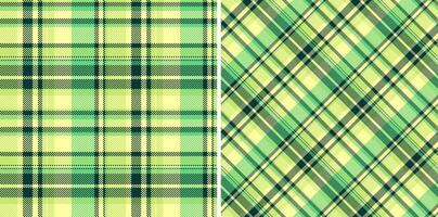 textiel kleding stof Schotse ruit van controleren naadloos achtergrond met een structuur patroon plaid. reeks in gelukkig kleuren voor feestelijk seizoen decoraties. vector