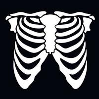 thorax van skelet, grunge vintage design t-shirts vector