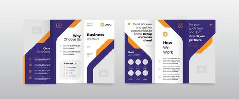bedrijf drievoud brochure ontwerp sjabloon vector