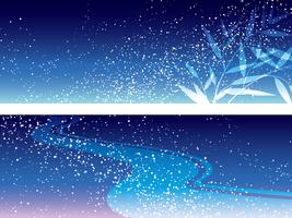Set van twee vectormelkweg illustraties voor het Japanese Star Festival. vector