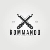 mes van commando leger logo wijnoogst illustratie, scherp mes vector