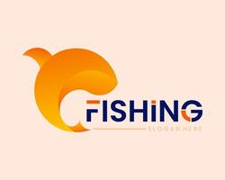 visvangst logo sjabloon ontwerp en sjabloon. Super goed naar gebruik naar uw visvangst werkzaamheid. vector