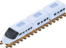 isometrische passagier trein vector