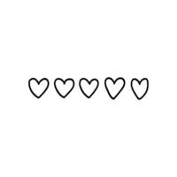 verzameling van liefde hart symbool pictogrammen . liefde illustratie reeks met solide en schets harten vector