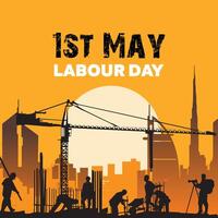 Internationale arbeid dag 1e mei illustratie vector