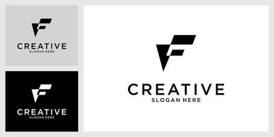 f eerste brief logo ontwerp sjabloon vector