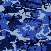 blauw grunge camouflage naadloos patroon vector