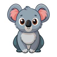 illustratie van tekenfilm schattig koala's Aan wit vector