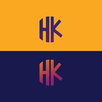 hk brief logo vector sjabloon creatief modern vorm kleurrijk monogram cirkel logo bedrijfslogo raster logo