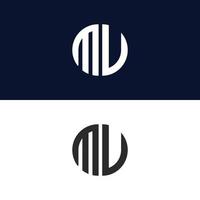 mw brief logo vector sjabloon creatief modern vorm kleurrijk monogram cirkel logo bedrijfslogo raster logo